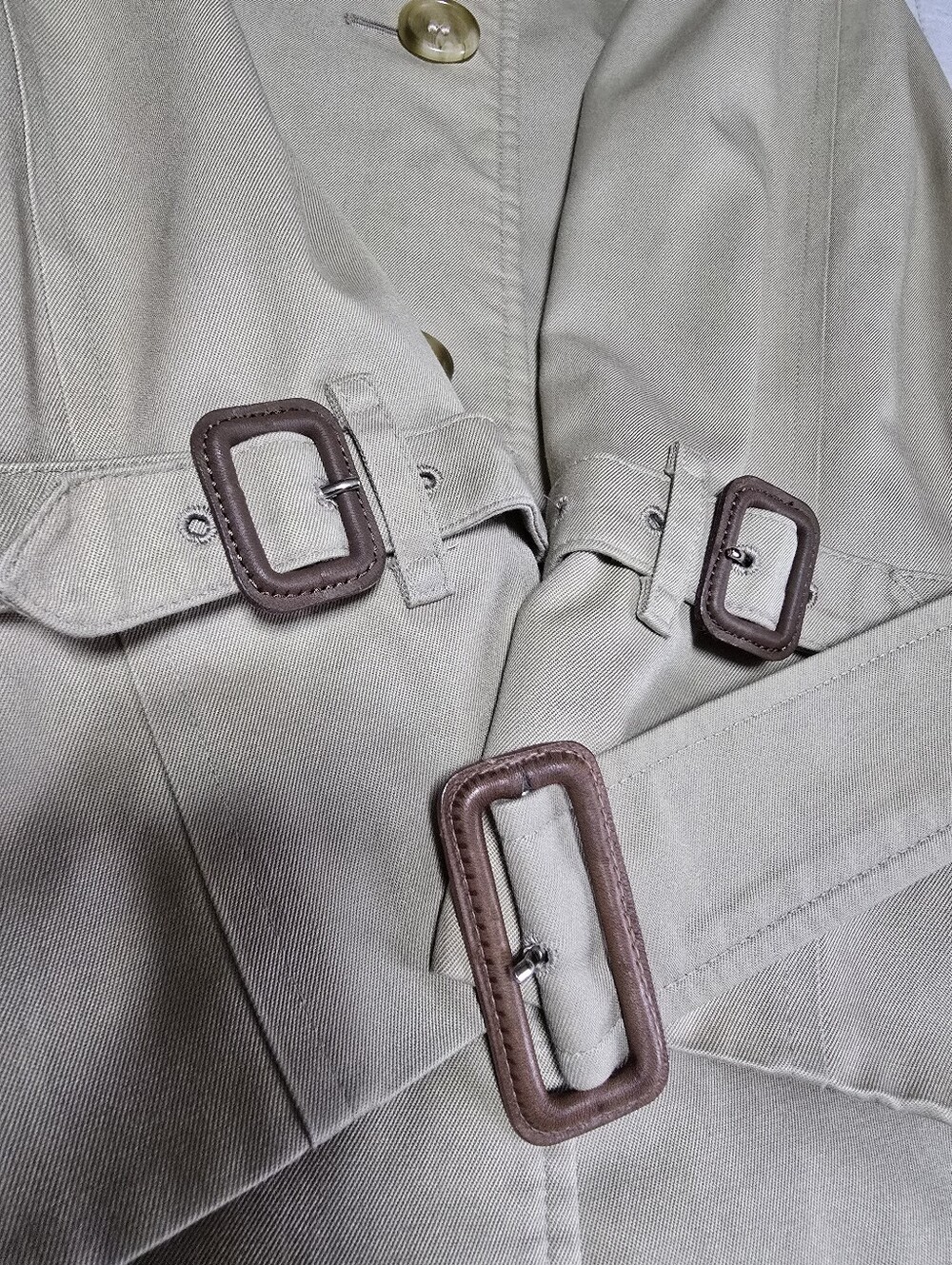 Vintage Burberry Beige Plaid Lined Trench Coat, With Removable Liner - Picture 10 of 10